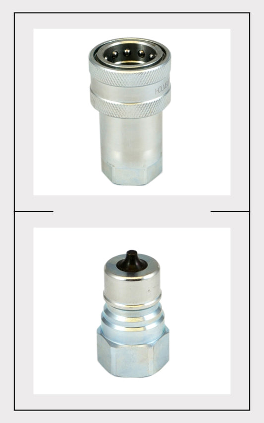 HOLMBURY ISO A 1-1/4"BSP hydraulic quick release coupling set (male+female) IA32
