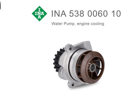 INA SCHAEFFLER water pump - 538006010 - for VW/SKODA/SEAT/AUDI 1.5 & 2.0 diesel