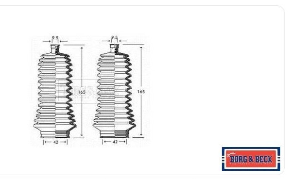 BORG & BECK BSG3249 Steering Rack Boot/Gaiter Kit- Renault/Vauxhall/Dacia/Nissan