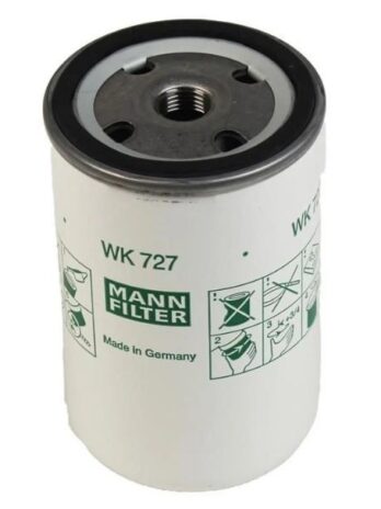 MANN WK727 Fuel Filter - Iveco/Volvo/Renault/CAT/Fuchs/JCB/Cummins/Komatsu/Case